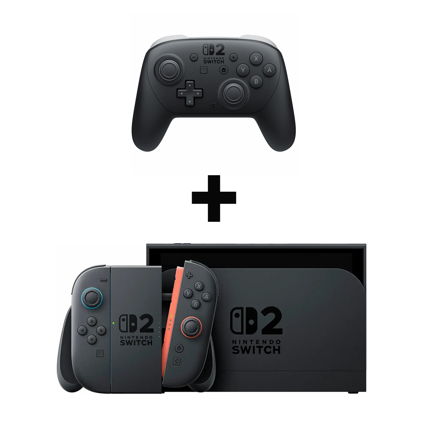 باندل کنسول بازی Nintendo Switch 2 + دسته بازی Pro Controller 2